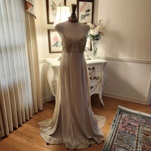 Crisada By Chris Kole Candlelight Black Tie Formal Evening Gown 10 Like New